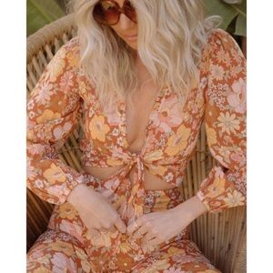 Billabong x The Salty Blonde Floral Float on Crop Top S